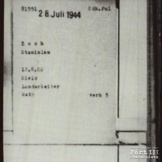 Potwierdzenie przybycia do KL Mauthausen 28.07.1944